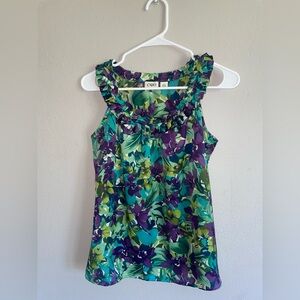 Womens Cato floral blouse top sleeveless sz Small
